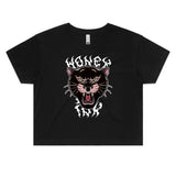 🐾 Pierced Panther Relaxed Tee – Fierce. Cropped. Unapologetically Bold.