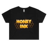 🍯 Honey Comb Crop Tee – Sweet Hive Vibes