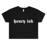 🍯 Honey Ink Crop Tee – Sweet Ink Vibes