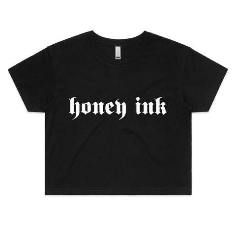 🍯 Honey Ink Crop Tee – Sweet Ink Vibes
