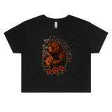 🐻 Honey Bear Crop Tee – Honey Ink Edition